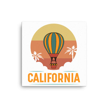 Vintage California Hot Air Balloon - Canvas Art