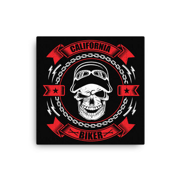 California Biker Skull - Canvas Art