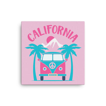 California Adventure Van & Palms - Canvas Art