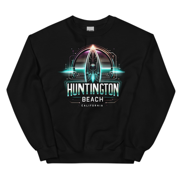 Futuristic Huntington Beach Surf - Sweatshirt