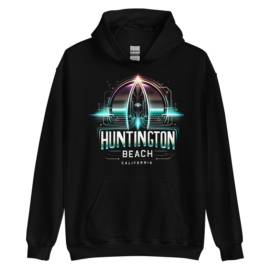 Futuristic Huntington Beach Surf - Hoodie