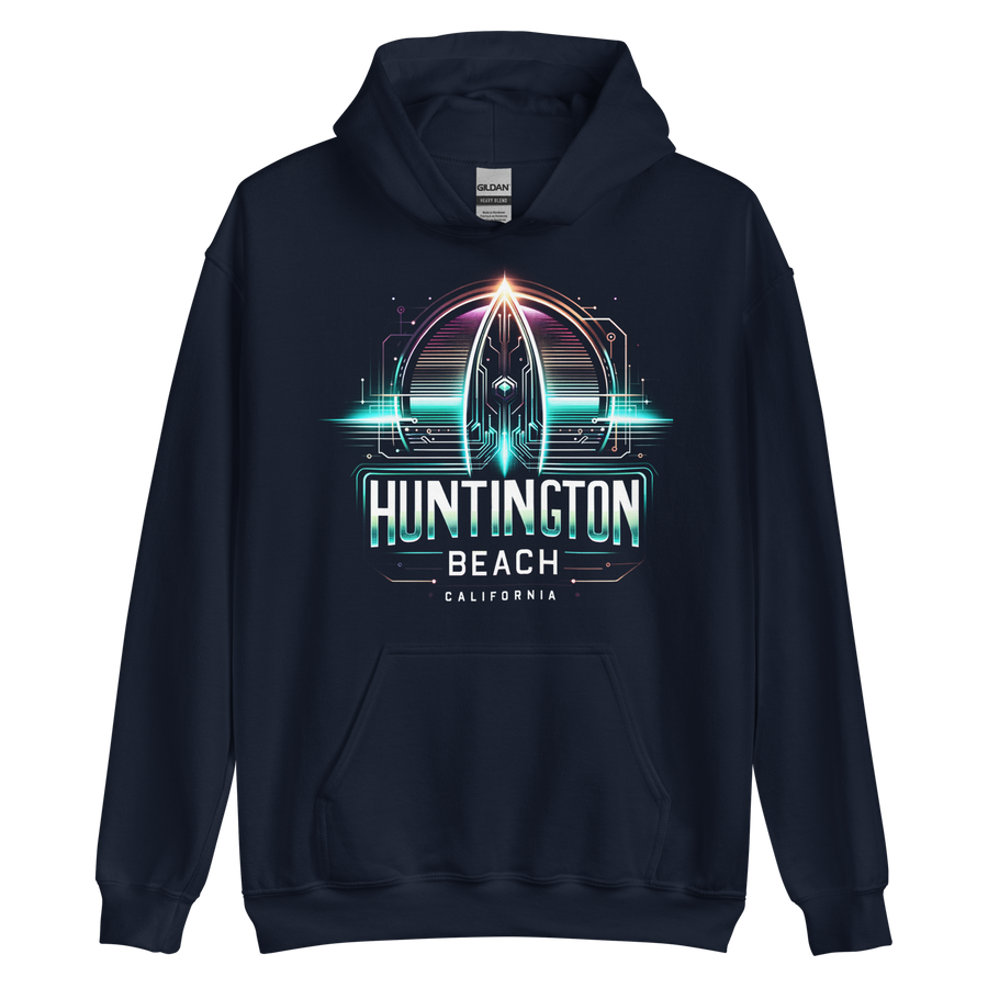 Futuristic Huntington Beach Surf - Hoodie