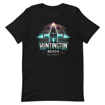 Futuristic Huntington Beach Surf - t-shirt