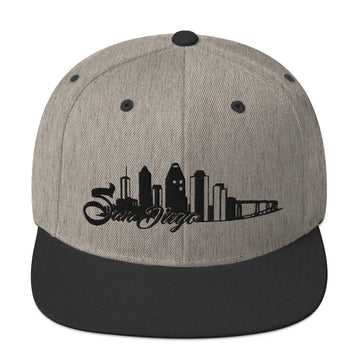 San Diego Skyline Black - Snapback Hat