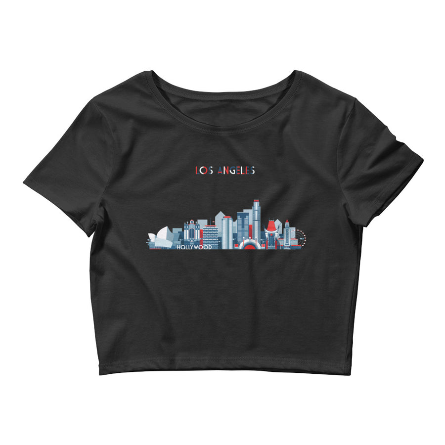 Los Angeles In Red White Blue - Women’s Crop Top