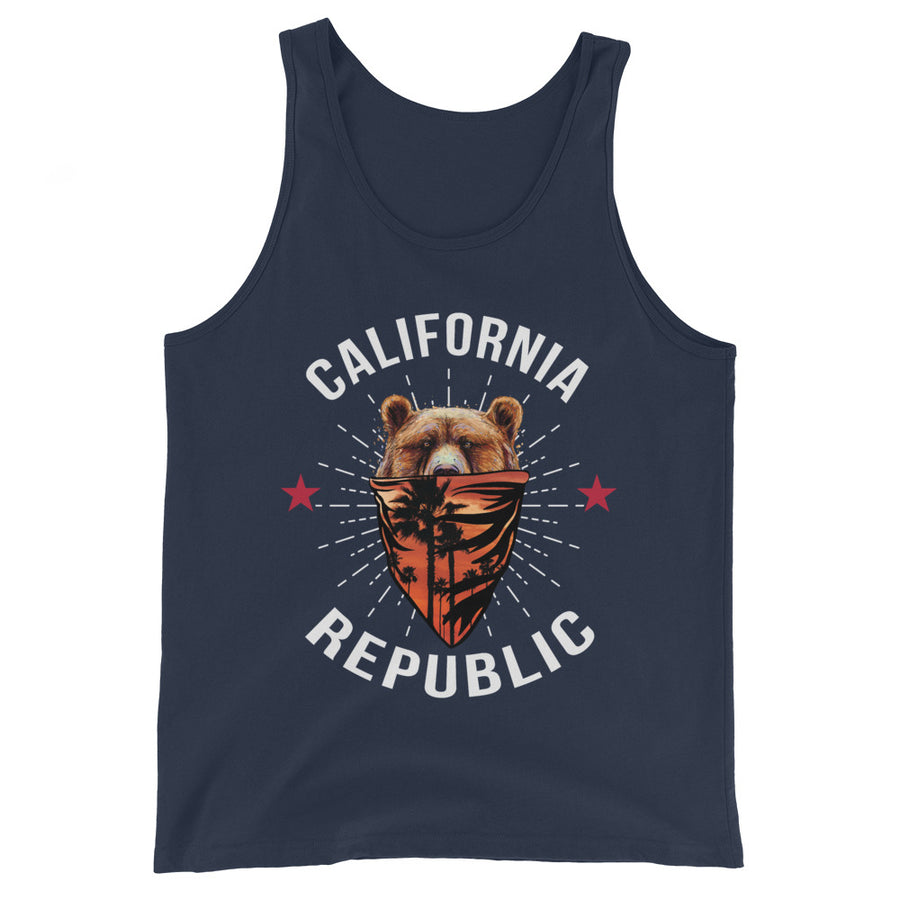 California Republic Bear Bandana - Men's Tank Top