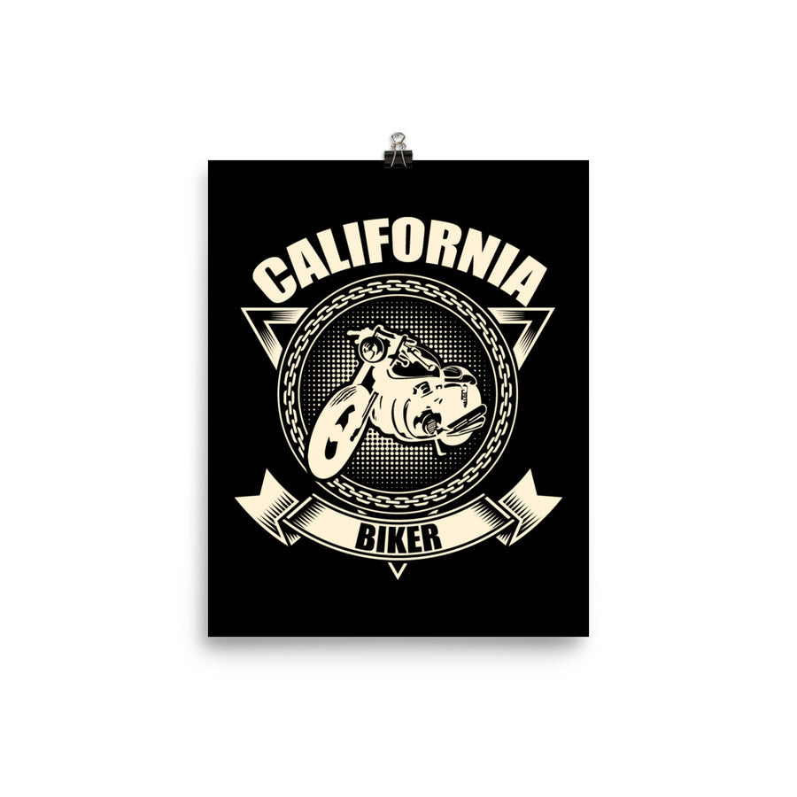 California Biker Motorcycle - Poster