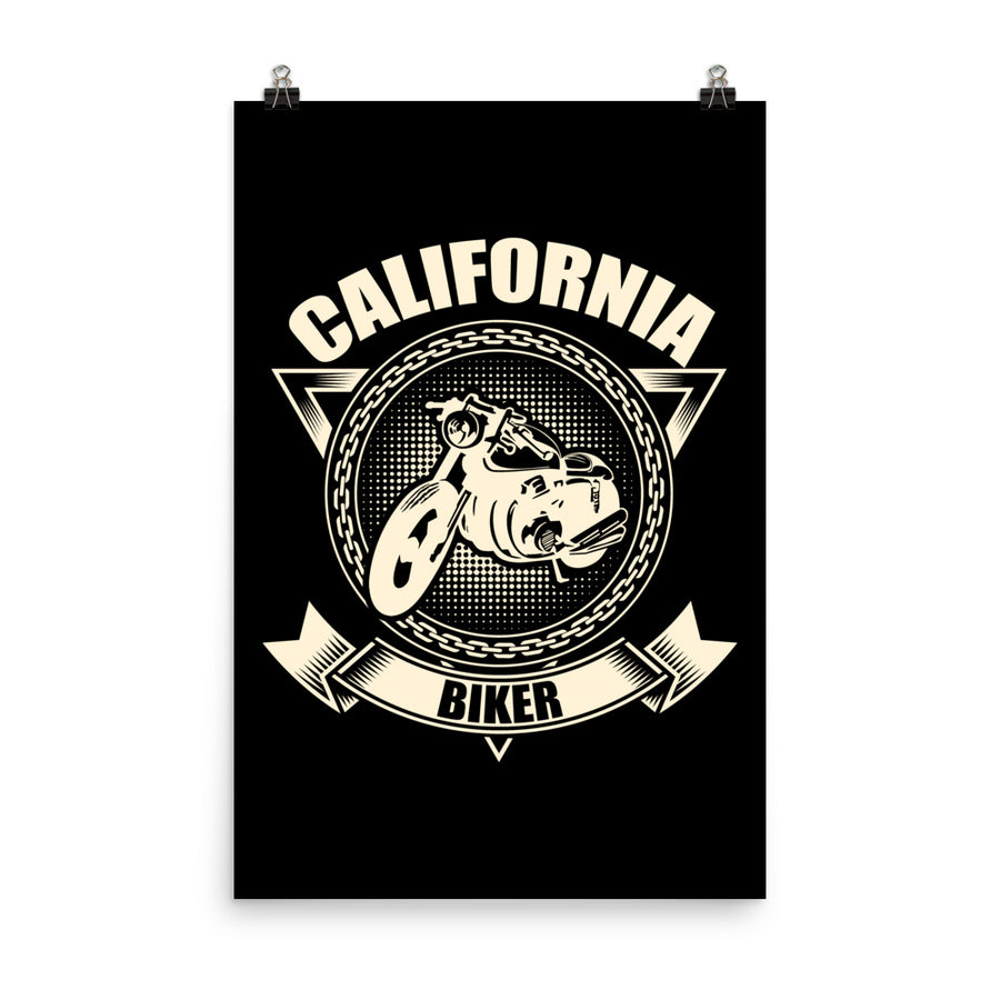 California Biker Motorcycle - Poster