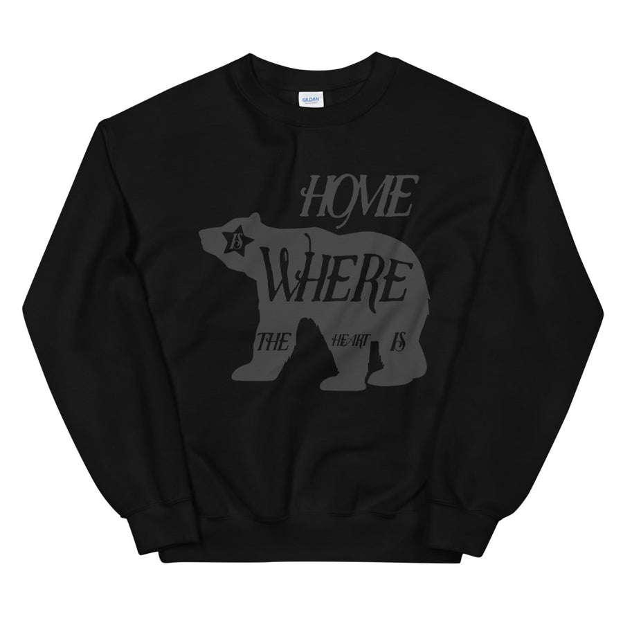 Home Is Where The Heart Is Bear - Women's Crewneck Sweatshirt