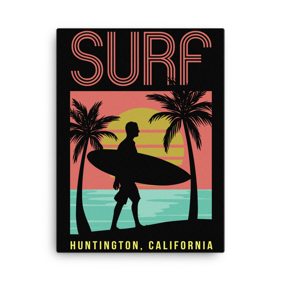 Surf Huntington - Canvas Art