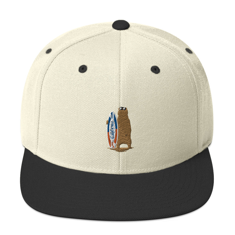 California Surfer Bear - Snapback Hat