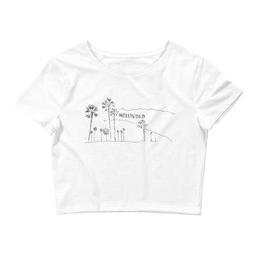 Hand Drawn Hollywood Sign - Women’s Crop Top