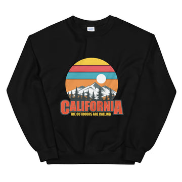 California The Outdoors Are Calling - Women's Crewneck Sweatshirt