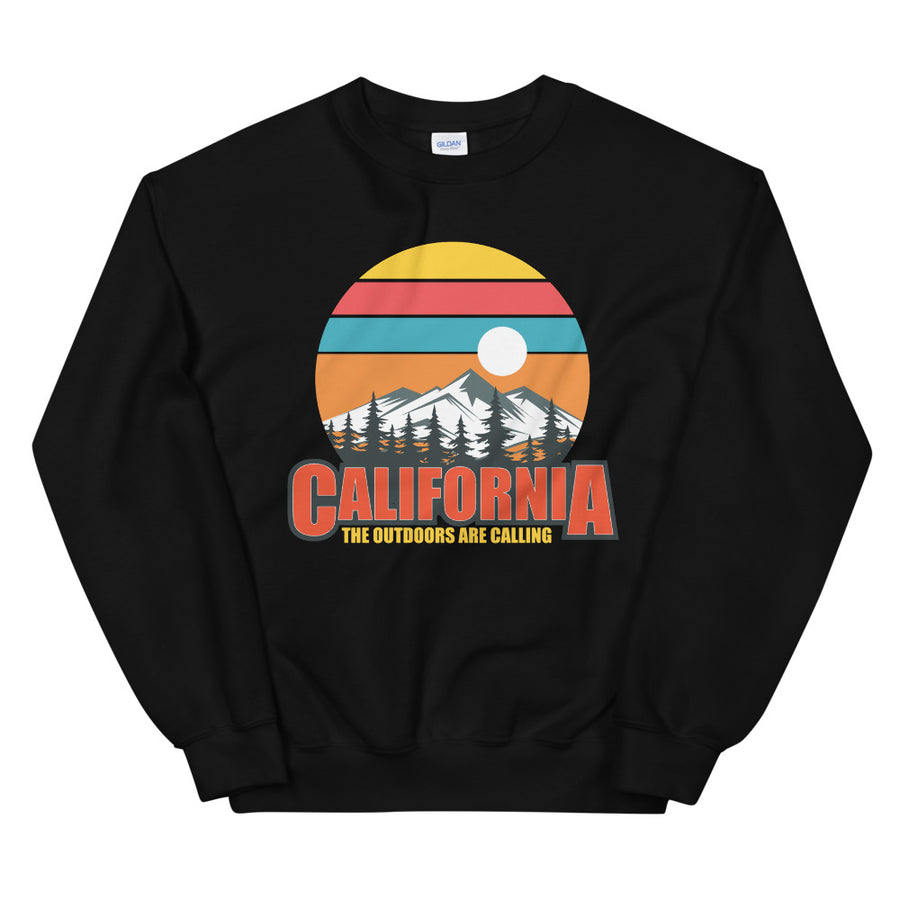 California The Outdoors Are Calling - Women's Crewneck Sweatshirt