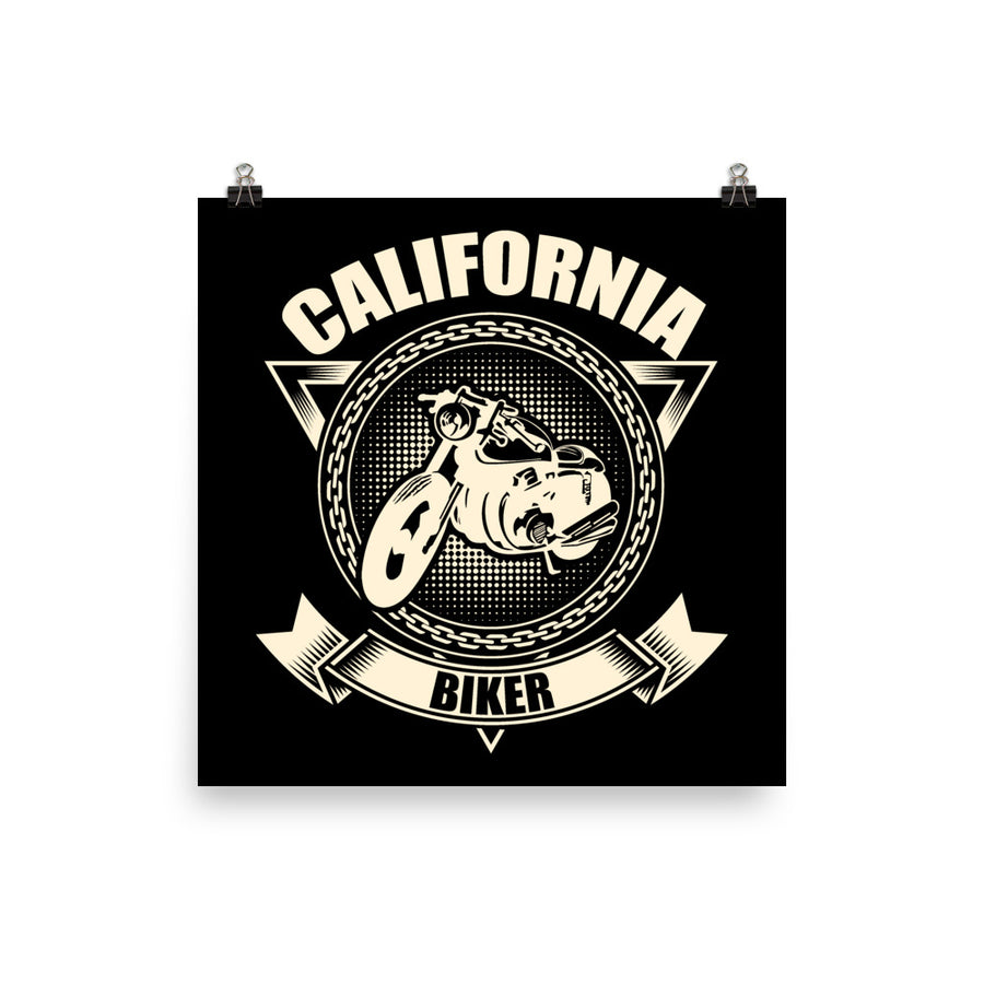 California Biker Motorcycle - Poster