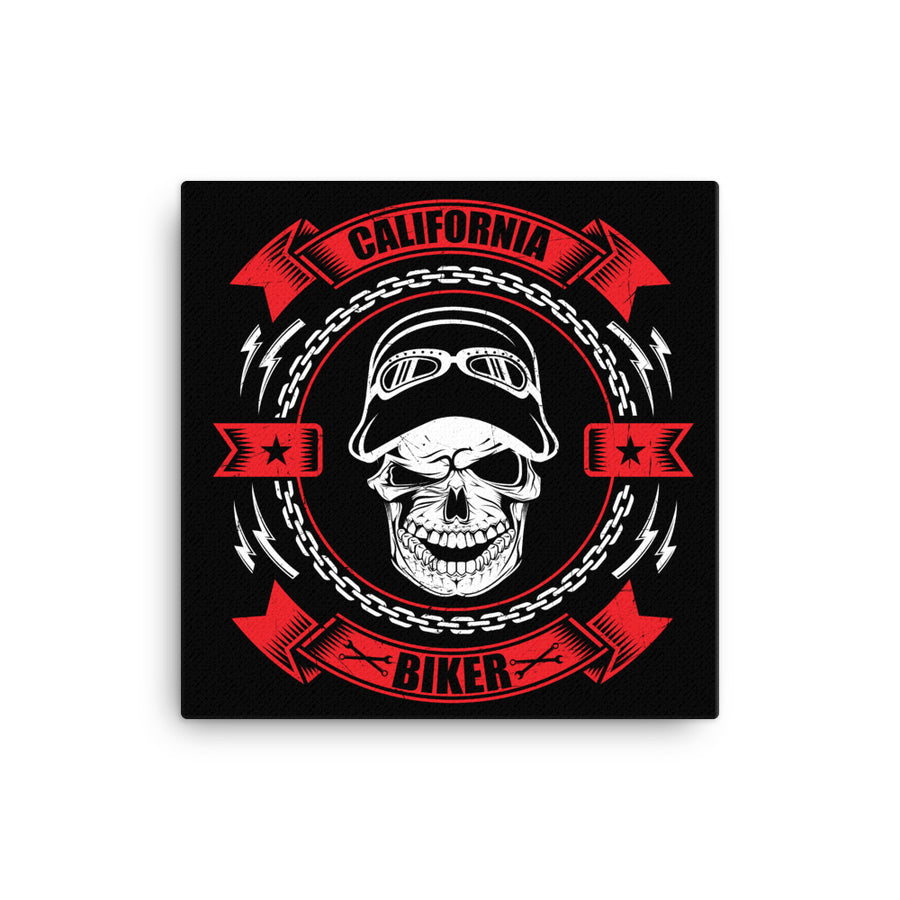 California Biker Skull - Canvas Art