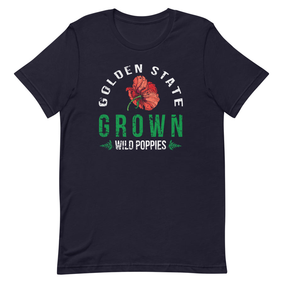 Golden State Grown Wild Poppies - Womens T-Shirt