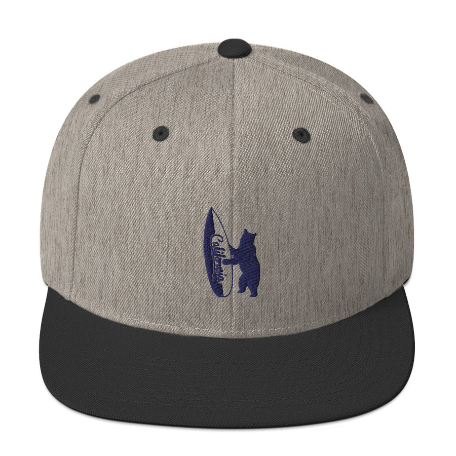 Bear With California Surfboard -  Snapback Hat