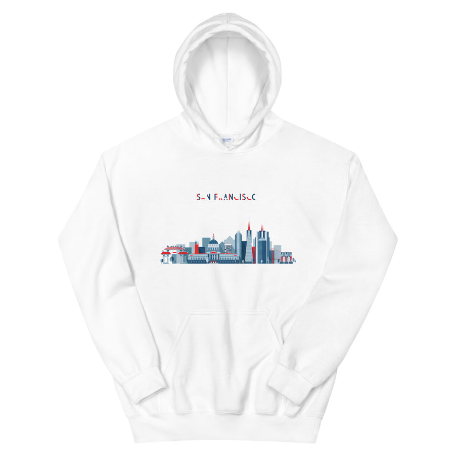 San Francisco In Red White Blue - Women's Hoodie