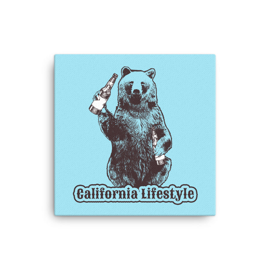 California Lifestyle Beer Bear - Canvas Art