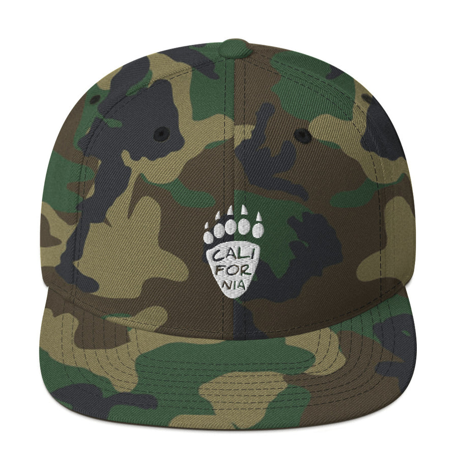 California Bear Claw White - Snapback Hat