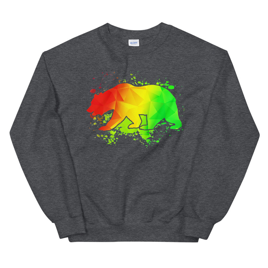 California Rasta Bear - Women's Crewneck Sweatshirt