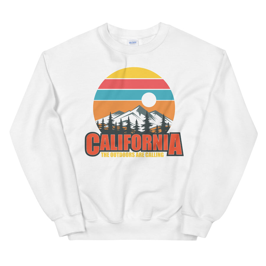 California The Outdoors Are Calling - Men's Crewneck Sweatshirt