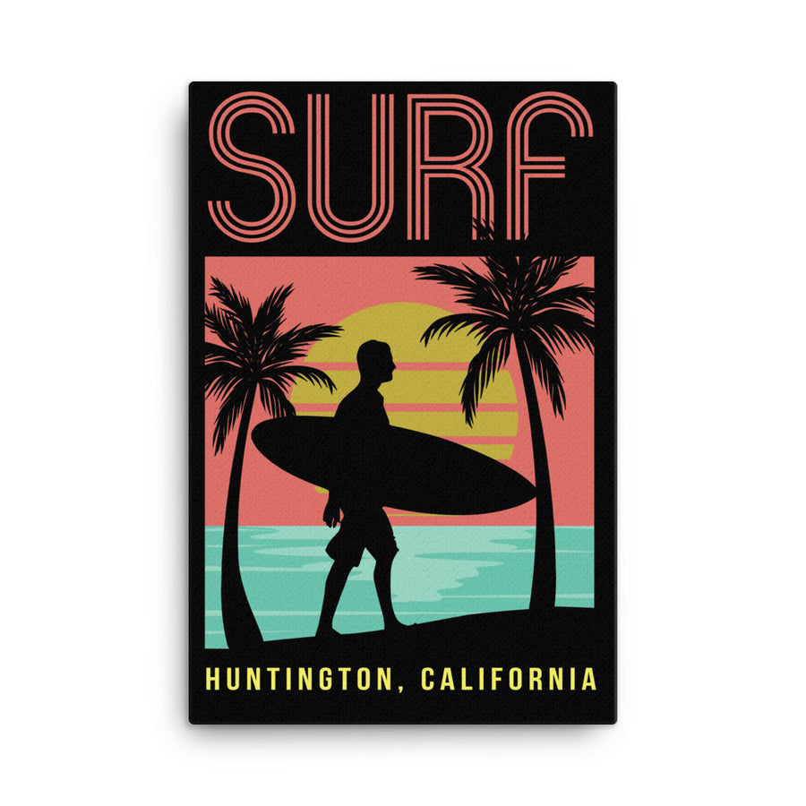 Surf Huntington - Canvas Art