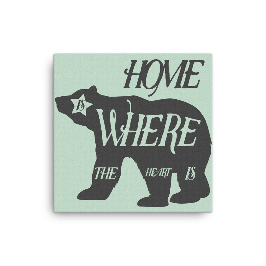 Home Is Where The Heart Is Bear - Canvas Art