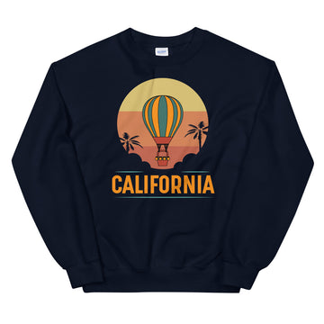 Vintage California Hot Air Balloon - Women's Crewneck Sweatshirt