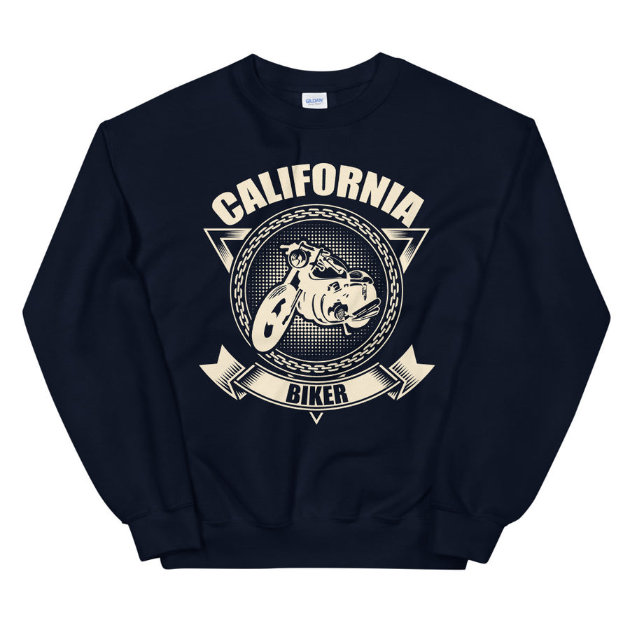 California Biker Motorcycle - Men's Crewneck Sweatshirt
