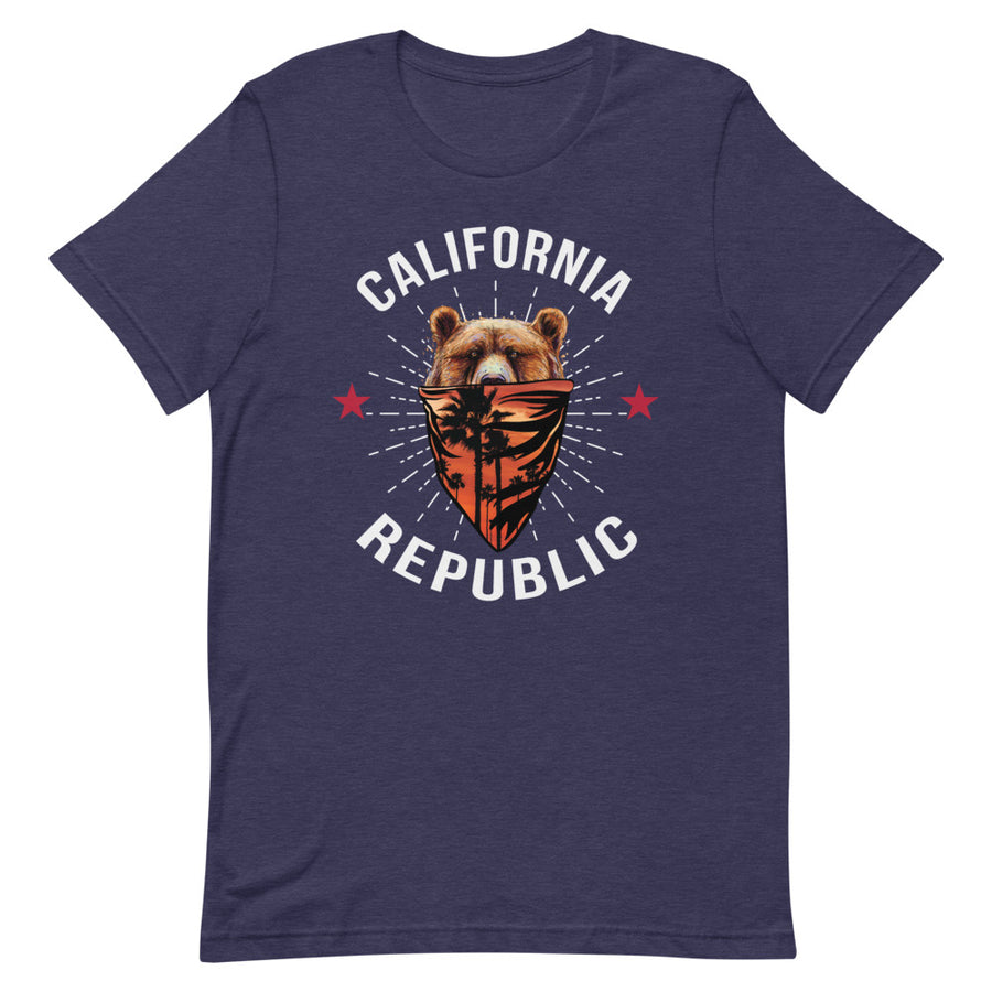 California Republic Bear Bandana - Men's T-shirt