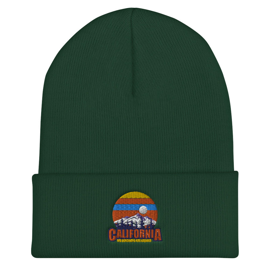 California The Outdoors Are Calling - Beanie
