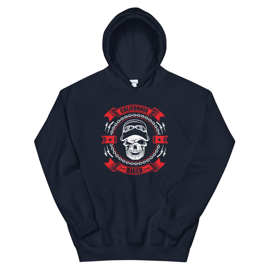 California Biker Skull - Men's Hoodie