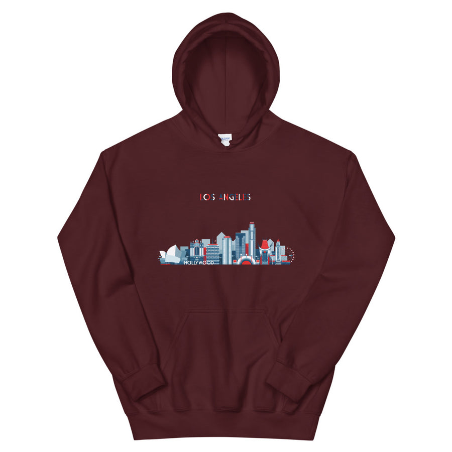 Los Angeles In Red White Blue - Men's Hoodie