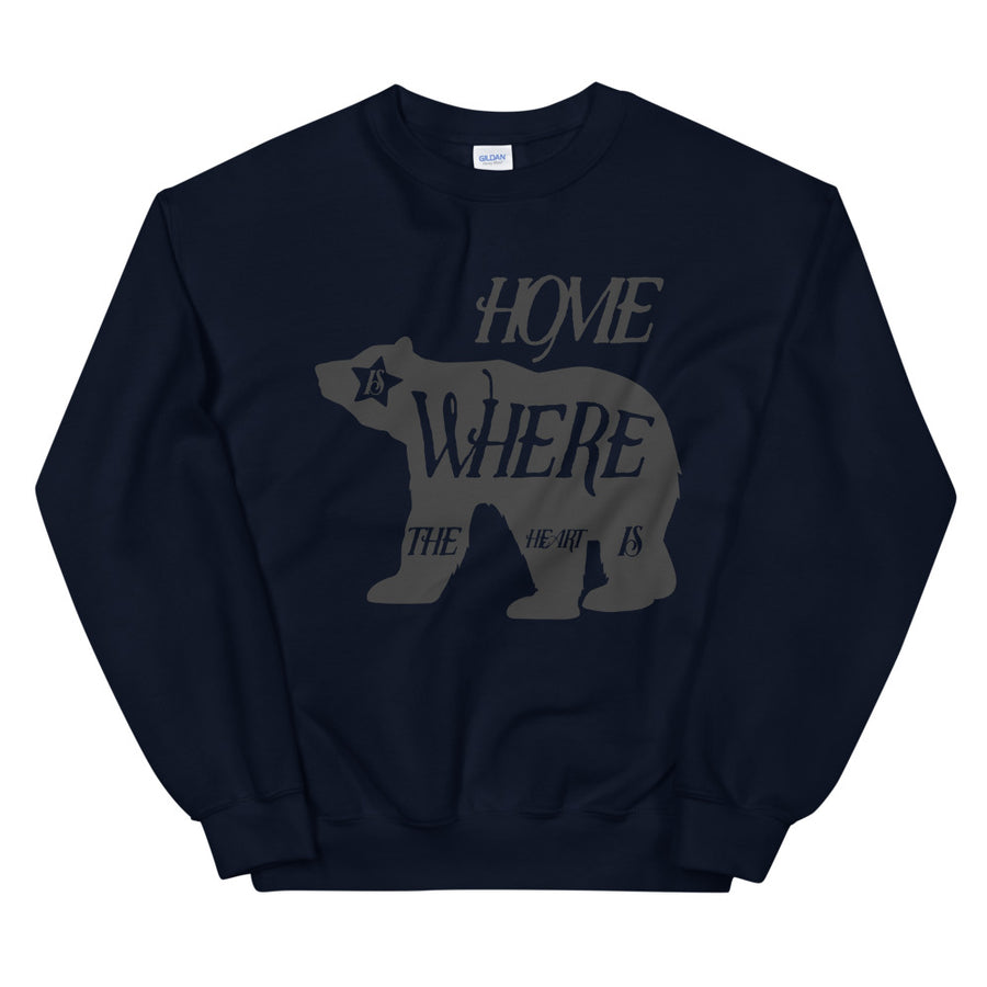 Home Is Where The Heart Is Bear - Women's Crewneck Sweatshirt