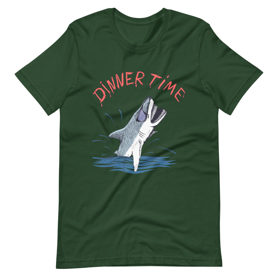 Dinner Time Funny Shark- Men's T-shirt
