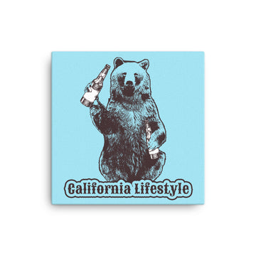 California Lifestyle Beer Bear - Canvas Art