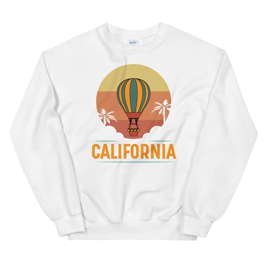 Vintage California Hot Air Balloon - Women's Crewneck Sweatshirt