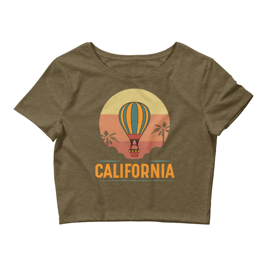 Vintage California Hot Air Balloon - Women’s Crop Top