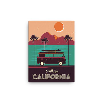 Southern California Beach Van - Canvas Art