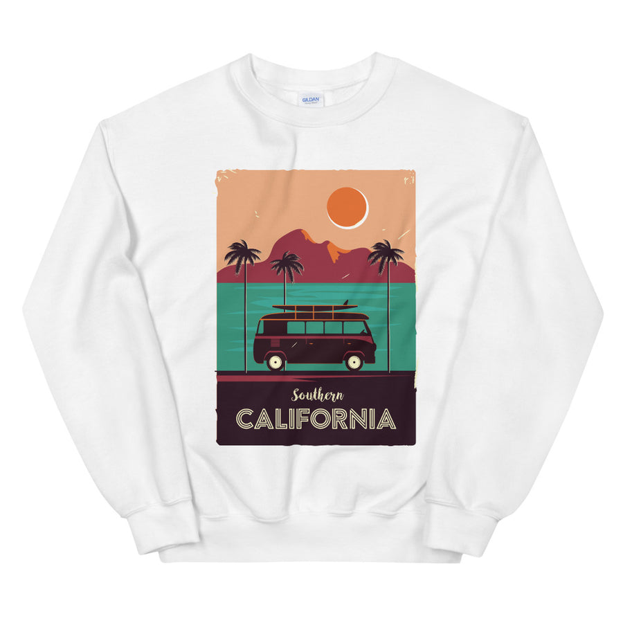Southern California Beach Van - Women's Crewneck Sweatshirt