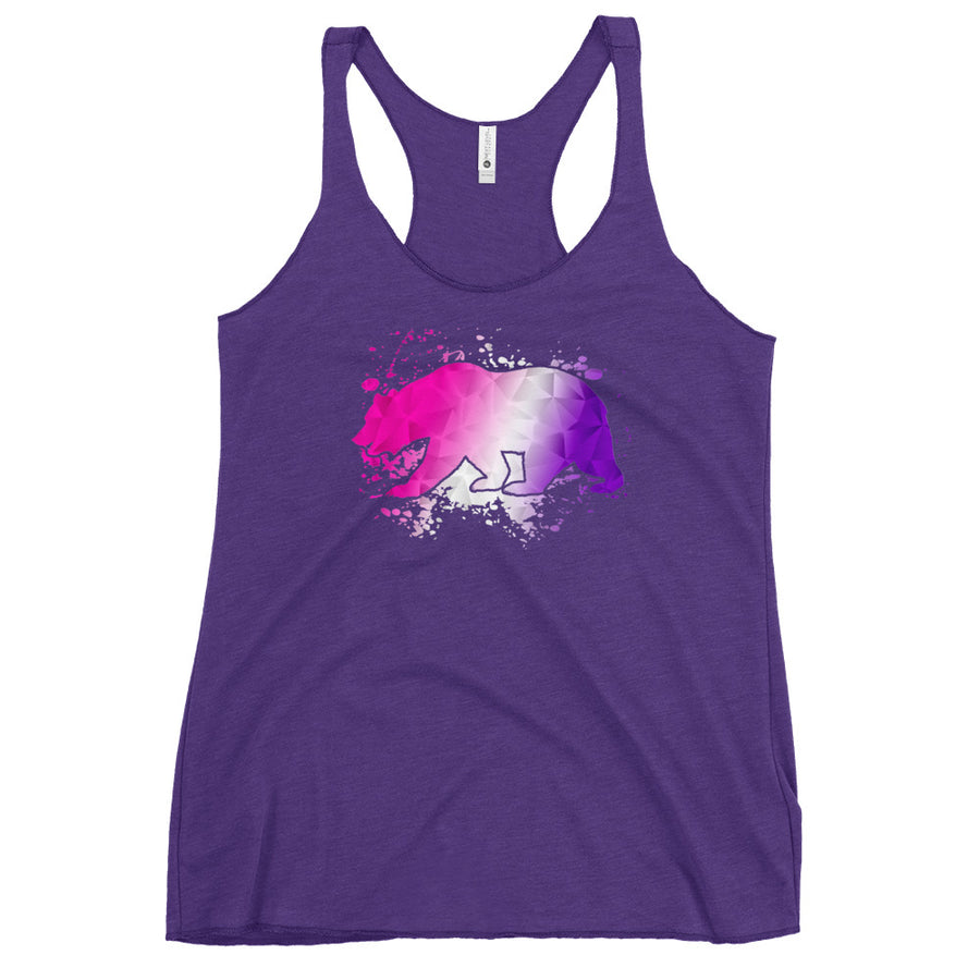 Pink & Purple CA Bear - Women's Tank Top