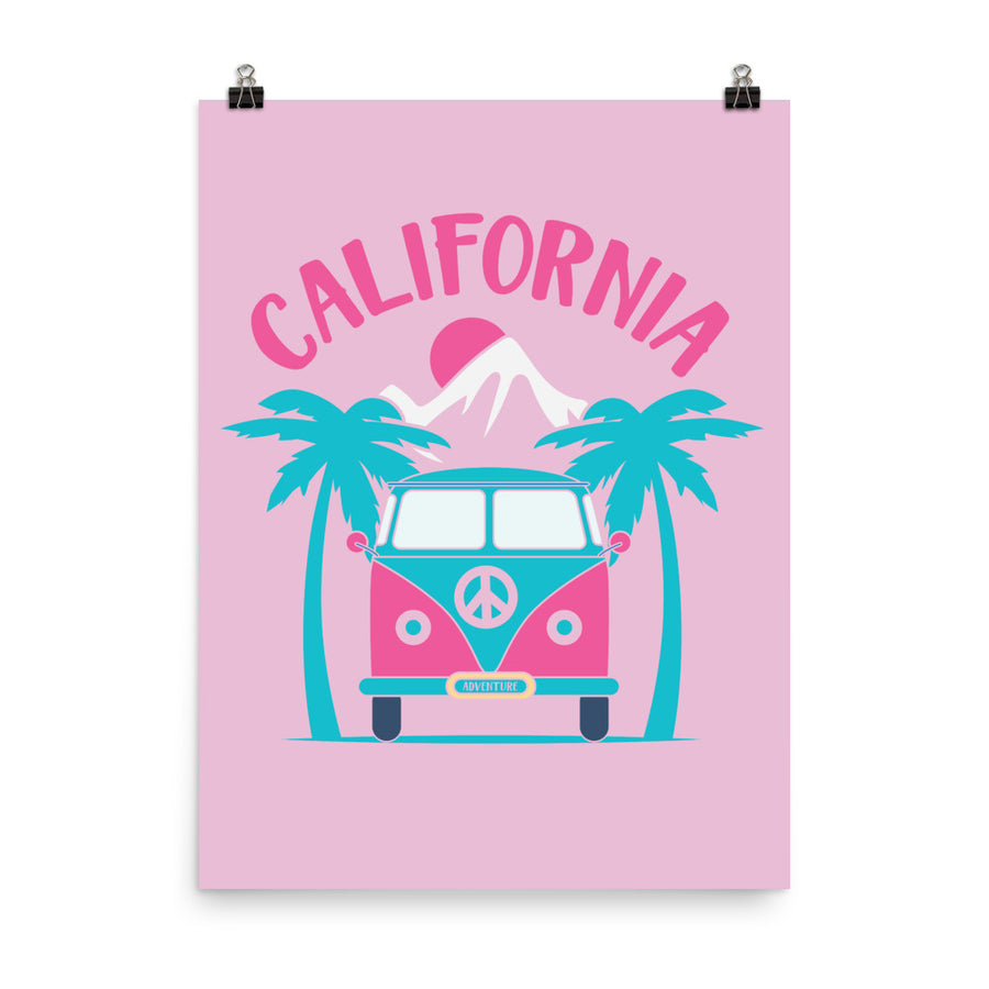 California Adventure Van & Palms - Poster