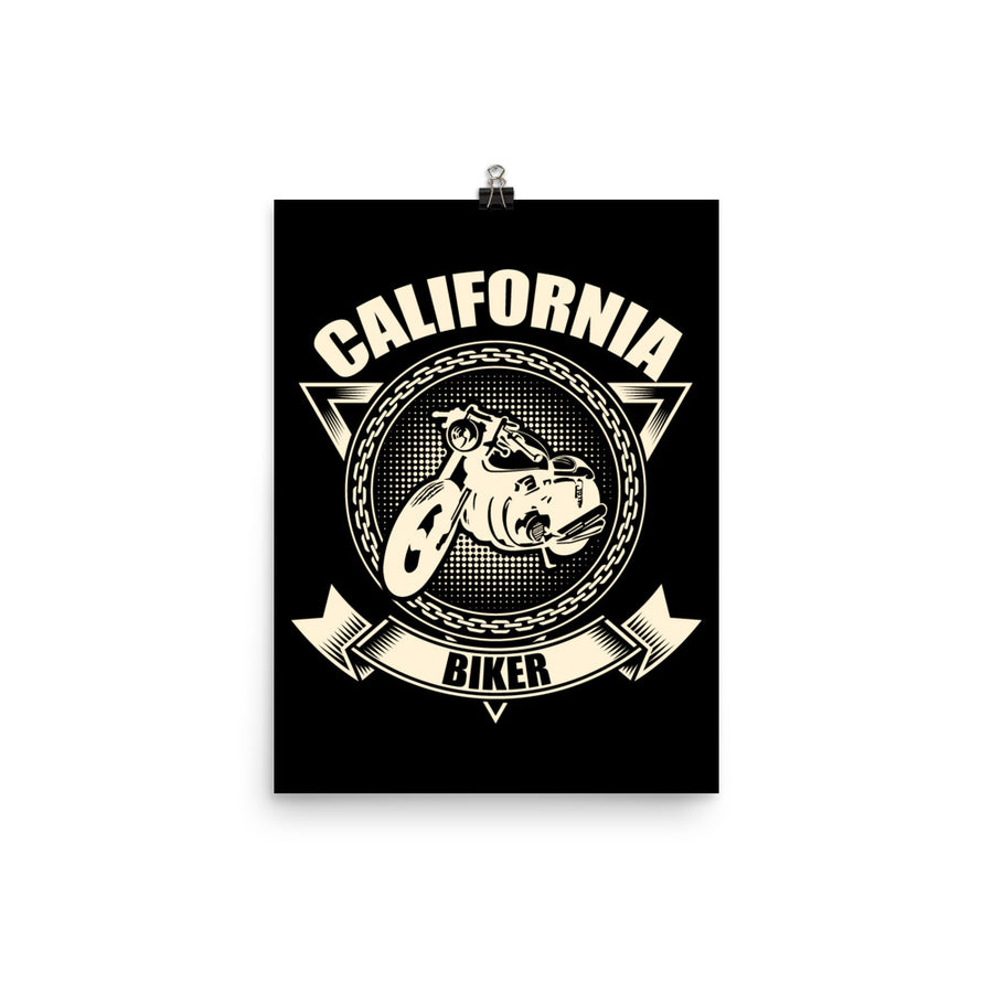 California Biker Motorcycle - Poster