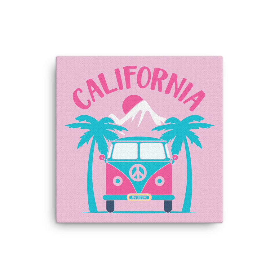 California Adventure Van & Palms - Canvas Art