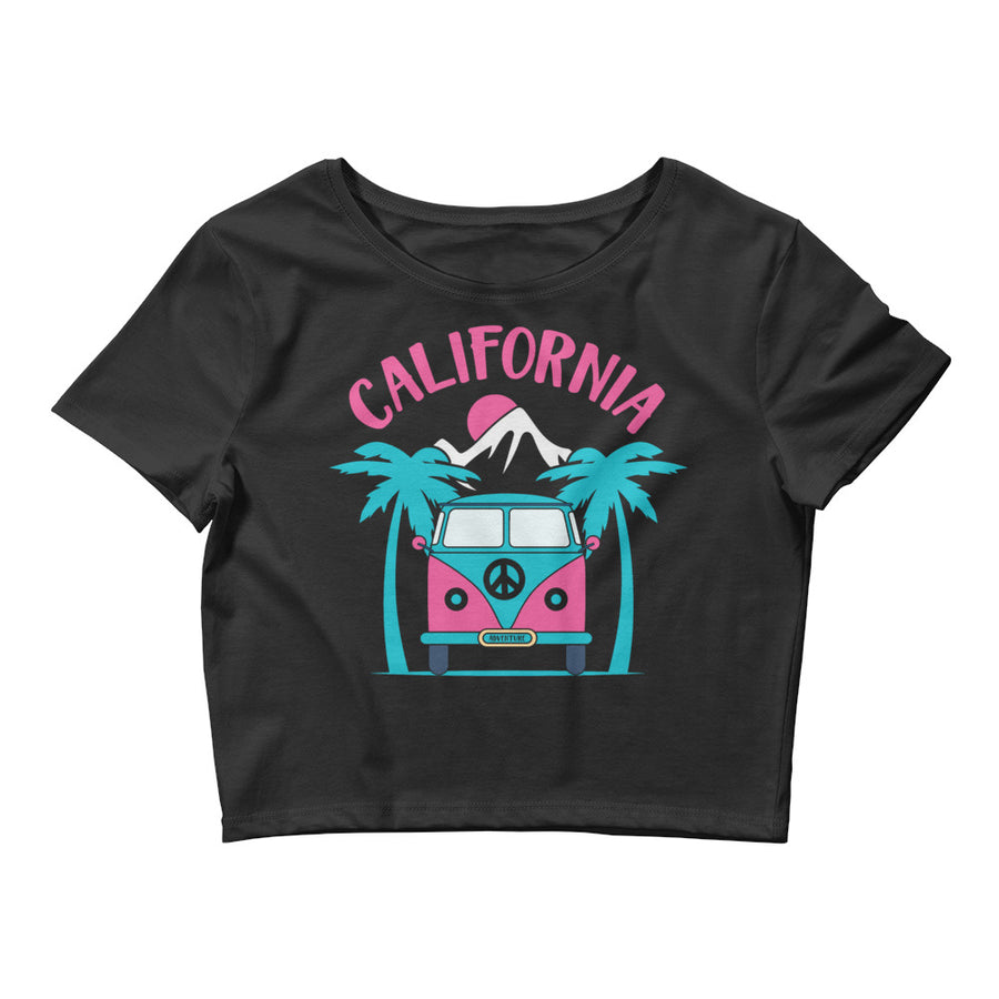 California Adventure Van & Palms - Women’s Crop Top