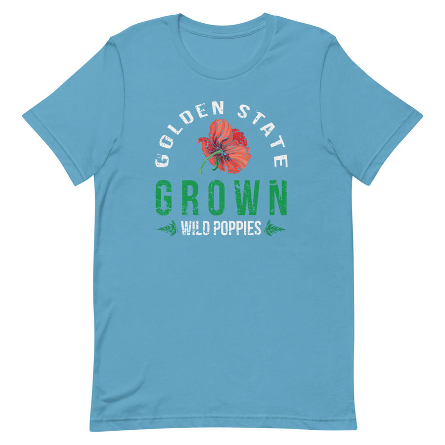 Golden State Grown Wild Poppies - Womens T-Shirt