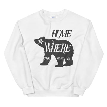 Home Is Where The Heart Is Bear - Women's Crewneck Sweatshirt