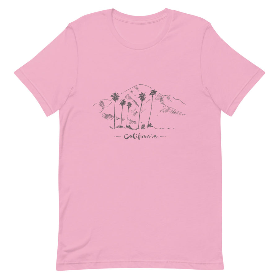 Hand Drawn California Mountain & Palms - Women's T-Shirt